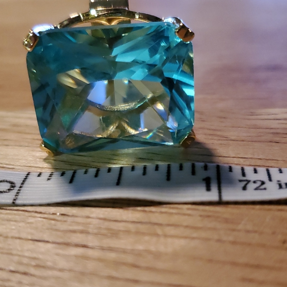 Beautiful Blue Statement Ring 7 Nwot - image 5